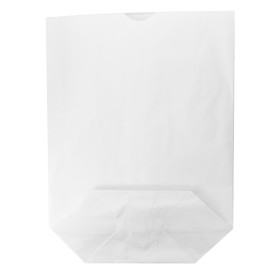 Bolsa de Papel Cilíndrica con Base Hexagonal Blanco 17x22cm (50 Uds)