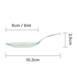 Cuchara Degustacion Plástico Water Green 10,3cm (144 Uds)