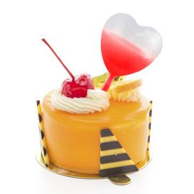 Pipeta de Plástico de Corazón para Catering 5,5cm (100 Uds)