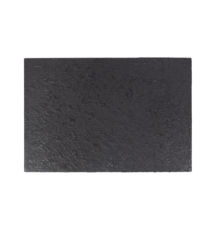 Bandeja Reutilizable PS Imitación Pizarra 30x20cm (10 Uds)