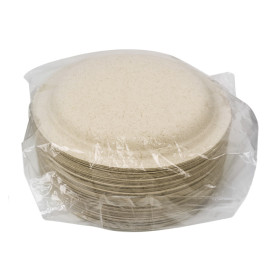 Plato de Pulpa de Trigo Natural Ø18cm (50 Uds)