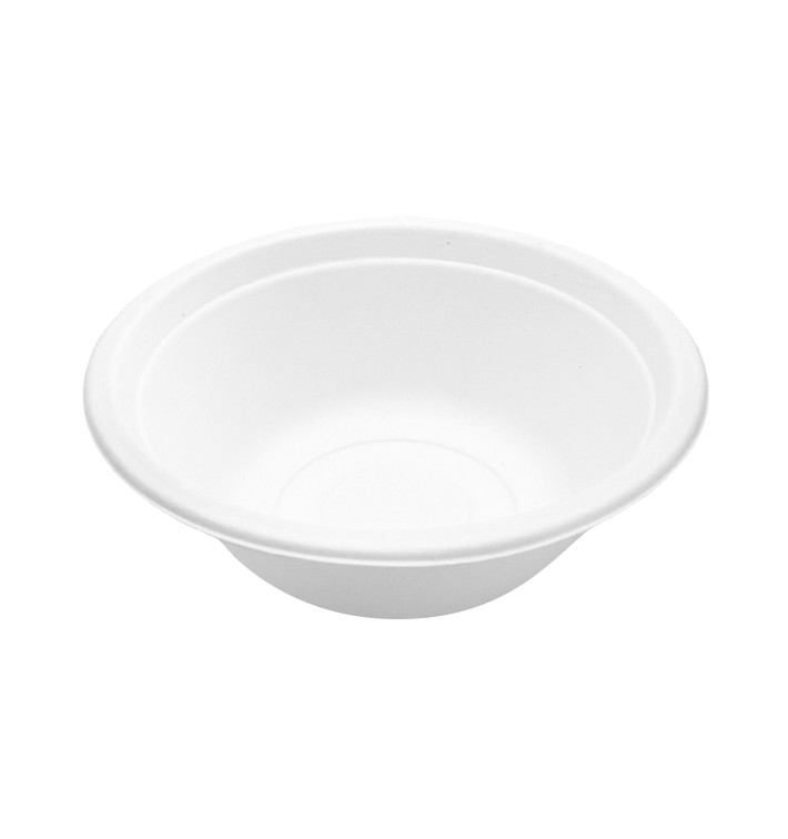 Bol de Caña de Azúcar Blanco 350ml Ø13,5cm (25 Uds)