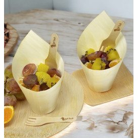 Mini Tenedor de Madera “Soft” 7,5cm (100 Uds)