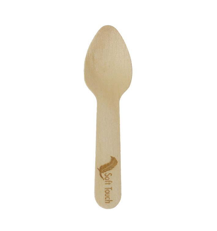 Mini Cuchara de Madera “Soft” 7,5cm (100 Uds)