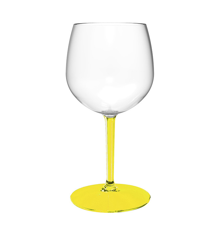 Copa Reutilizable Durable TT Pie Amarillo para Gin Tonic 580ml (6 Ud)
