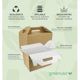 Caja de Menú Kraft 225x145x150mm (150 Uds)