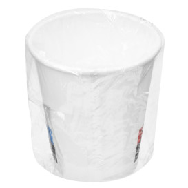 Vaso Cartón Enfundado 9 Oz/280ml Blanco Ø8,1cm (50 Uds)