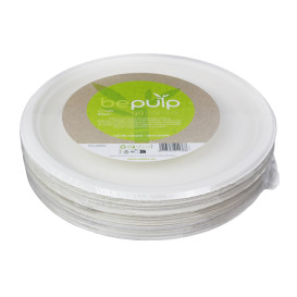 Plato Caña de Azúcar Blanco Ø26cm (50 Uds)