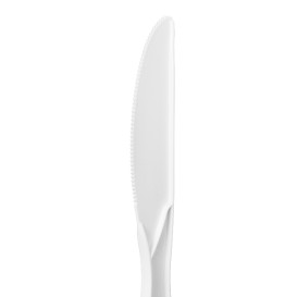 Cuchillo Compostable CPLA Blanco 18cm (50 Uds)