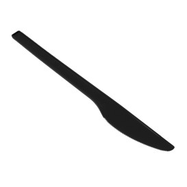 Cuchillo Compostable Reutilizable CPLA Negro 17cm (25 Uds)