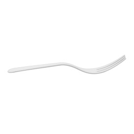 Tenedor Compostable Reutilizable CPLA Blanco 10cm (100 Uds)