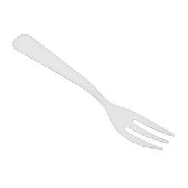 Tenedor Compostable Reutilizable CPLA Blanco 10cm (100 Uds)