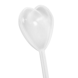 Pipeta Corazón de Plástico para Catering 3ml 5,5cm (100 Uds)