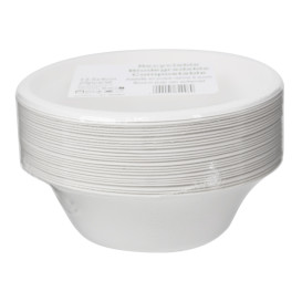 Bol de Caña de Azúcar Blanco 350ml Ø13,5cm (25 Uds)