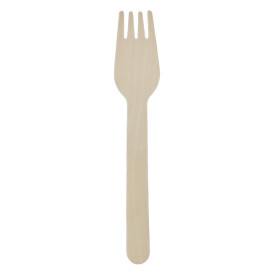 Tenedor de Madera Enfundado 16cm (50 Uds)