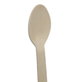Cuchara de Madera Enfundada 16cm (50 Uds)