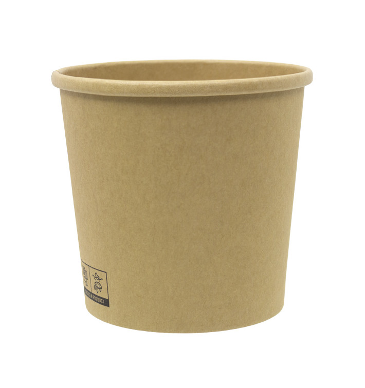 Tarrina de Cartón Kraft 750ml Ø11,6cm (25 Uds)