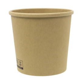 Tarrina de Cartón Kraft 750ml Ø11,6cm (25 Uds)