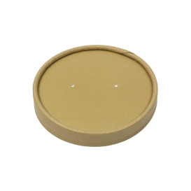Tapa de Cartón Kraft para Tarrinas de 250/350ml Ø9,0cm (25 Uds)