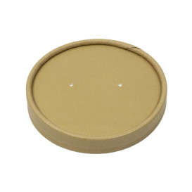 Tapa de Cartón Kraft para Tarrinas de 450ml Ø9,8cm (25 Uds)