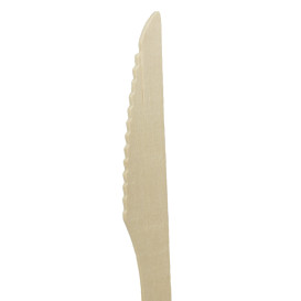 Cuchillo de Madera Desechable 16,5cm (50 Uds)