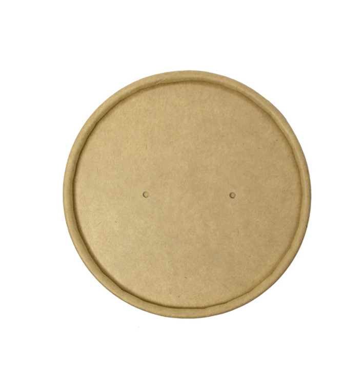 Tapa de Cartón Kraft para Tarrinas de 750/1.000ml Ø11,6cm (25 Uds)