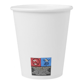 Vaso Cartón Blanco 8Oz/290ml Ø9,0cm (20 Uds)
