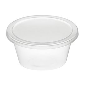 Tarrina PP Transparente para Salsas con Tapa 60ml (100 Uds)