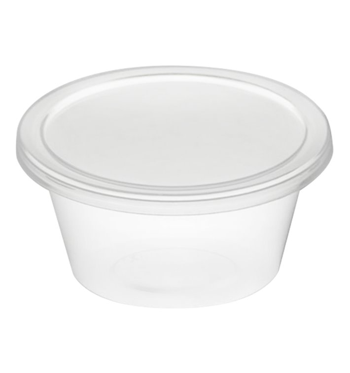 Tarrina PP Transparente para Salsas con Tapa 60ml (100 Uds)
