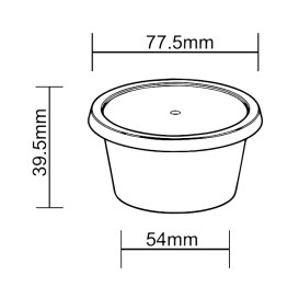 Tarrina PP Transparente para Salsas con Tapa 120ml (100 Uds)