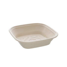 Bol Caña de Azúcar Cuadrado Natural 2250ml 27cm (50 Uds)