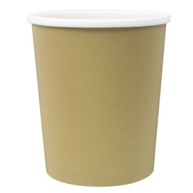 Tarrina de Cartón Kraft con Borde Blanco 1.000ml Ø11,7cm (500 Uds)
