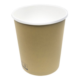 Tarrina de Cartón Kraft con Borde Blanco 1.000ml Ø11,7cm (25 Uds)