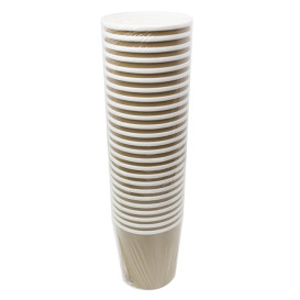 Tarrina de Cartón Kraft con Borde Blanco 1.000ml Ø11,7cm (25 Uds)