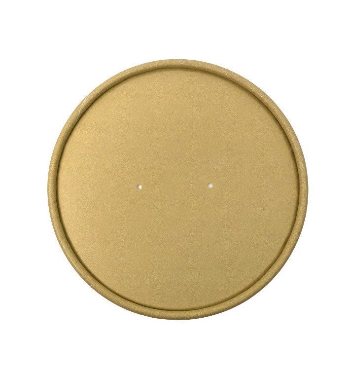 Tapa de Cartón Kraft para Tarrinas de Ø11,7cm (25 Uds)