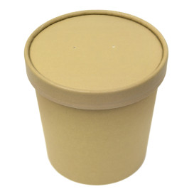 Tapa de Cartón Kraft para Tarrinas de Ø11,7cm (25 Uds)