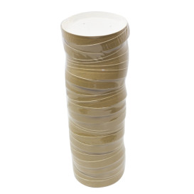 Tapa de Cartón Kraft para Tarrinas de Ø9,8cm (25 Uds)