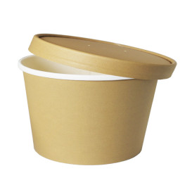 Tapa de Cartón Kraft para Tarrinas de Ø9,0cm (500 Uds)