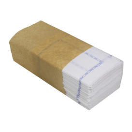 Servilleta de Papel Zigzag Blanco Cenefa 14x14cm (250 Uds)