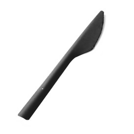 Cuchillo Reutilizable Bio PP Negro 17,8cm (50 Uds)