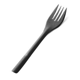 Tenedor Reutilizable Bio PP Negro 17,5cm (20 Uds)