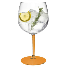 Copa Reutilizable Durable TT Pie Naranja para Gin Tonic 580ml (6 Ud)
