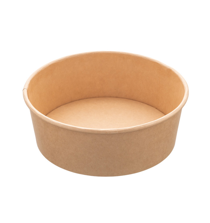 Ensaladera Cartón Kraft 1.000ml Ø16,6cm (50 Uds)