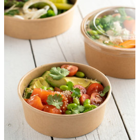 Ensaladera Cartón Kraft 600ml Ø15,0cm (50 Uds)