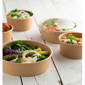 Ensaladera Cartón Kraft 1.000ml Ø16,6cm (50 Uds)