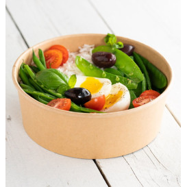 Ensaladera Cartón Kraft 1.300ml Ø18,5cm (300 Uds)