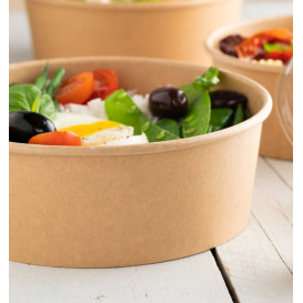 Ensaladera Cartón Kraft 1.300ml Ø18,5cm (300 Uds)