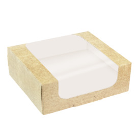 Envase de Cartón Cuadrado PackiPack Vision Kraft 21x21x10cm (50 Uds)
