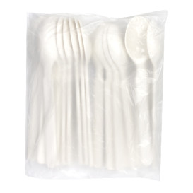 Cuchara Reutilizable Durable PP Crema 16,9cm (20 Uds)
