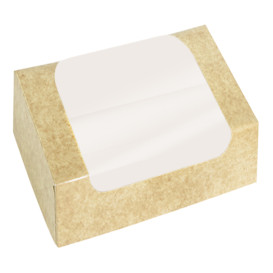 Envase de Cartón Rectangular PackiPack Vision Kraft 25x18x7cm (X Uds)